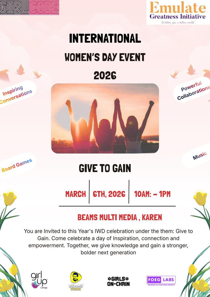 Empowerment is not a moment. It’s infrastructure.

At FOEG, we’re committed to enabling women with access to:
• Technology
• Web3 infrastructure
• Ecosystem opportunities
• Builder networks

Proud to support the IWD 2026 Give to Gain.
<a href="/GOC_officially/">Girls On-chain</a> <a href="/Girl_codeMvmnt/">Girl Code Movement</a>