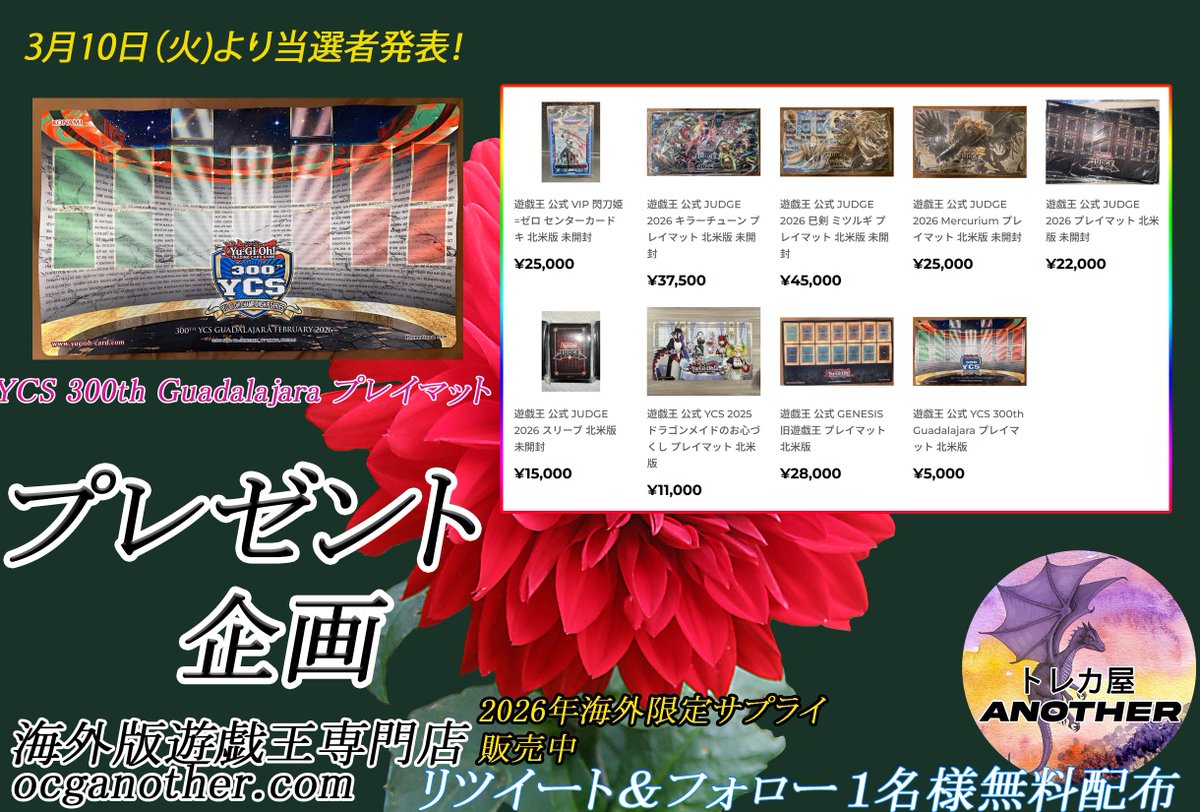 2026年サプライ 現在販売中です！ プレゼント企画にて 「YCS 300th