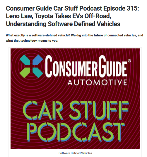 Car_Guy_Tom's tweet image. blog.consumerguide.com/consumer-guide…
New episode is live now! Thanks to Ken Chester of the @TechMobilityPod for joining us this week! #CarStuffPodcast @jillciminillo #Cybertruck #Donuts #Quiz