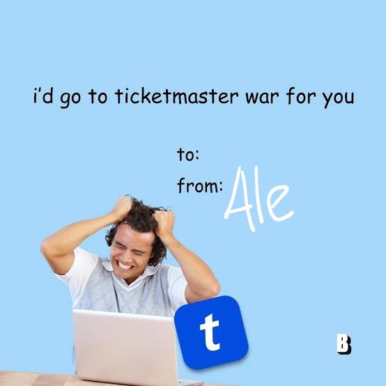 hay un momento del año que soy santa pero con las entradas de mis amigos en ticketmaster