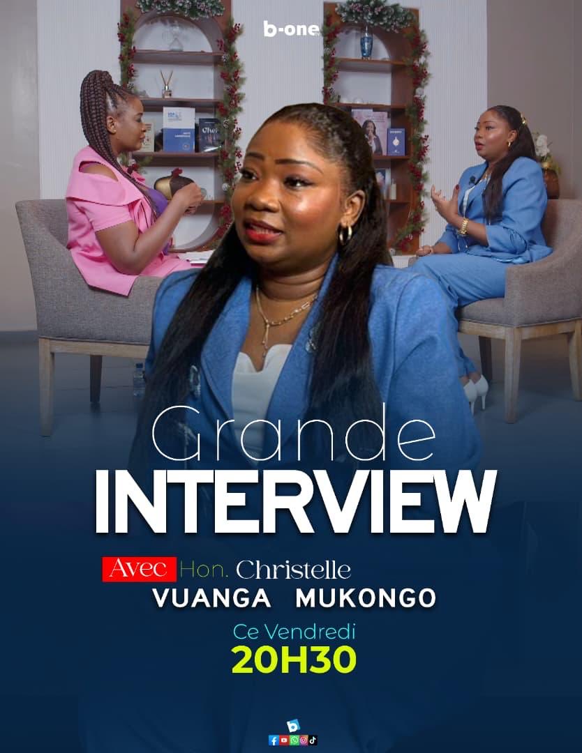 EkwalangaD37910's tweet photo. Rendez-vous ce vendredi à 20h30 sur @b_onetv dans l’émission Grande Interview avec l’hono @ChristelleVuan1.
Un moment d’échanges sans détour sur les questions d’actualité et les enjeux majeurs de la RDC.
#GrandeInterview #RDC #BOneTV #ChristelleVuanga #FemmedEtat
@hosanna_vuanga @Ambassadeue10 @AssembleeNatRDC @BasiluboC91123 @JustinParadoxe @rickgabrielwadi @MuadiLaeticia