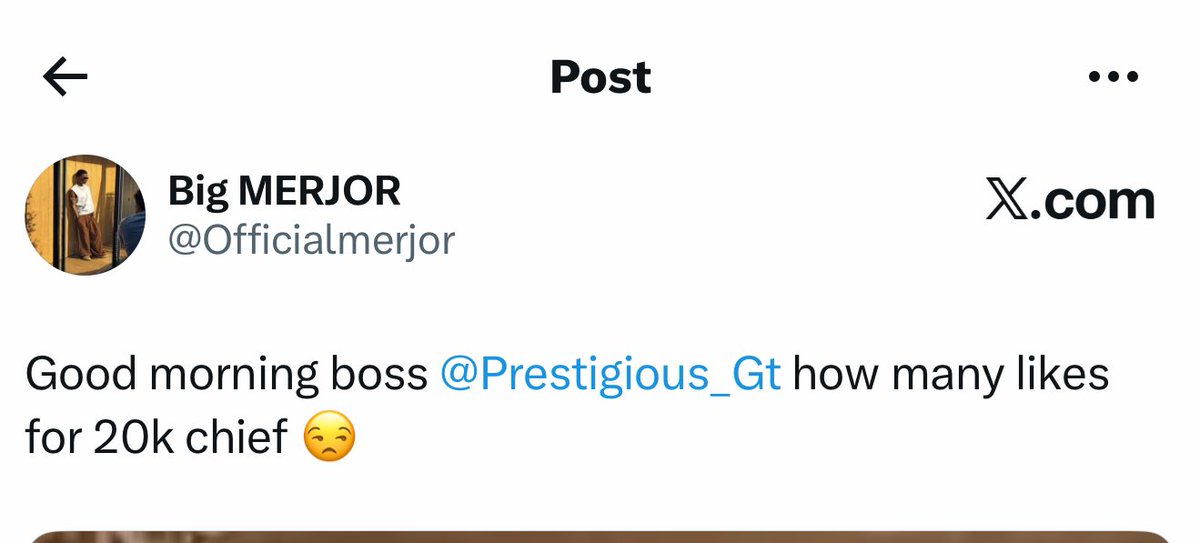 Good morning <a href="/Officialmerjor/">Big MERJOR</a> 

If this my post can get 1000 likes and 500 retweets, 20k will be sent into you account 

You have 24 hours