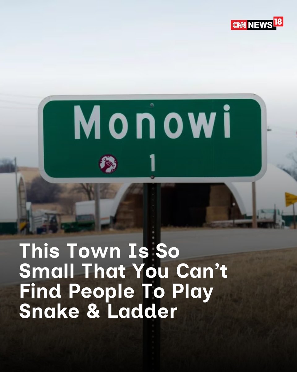 CNNnews18's tweet photo. Guinness World Records has recognised Monowi as the world’s least populated town
#Monowi #GuinnessWorldRecords #WorldsLeastPopulatedTown
https://t.co/sbrx3MEHcy https://t.co/WD6faSFYh7