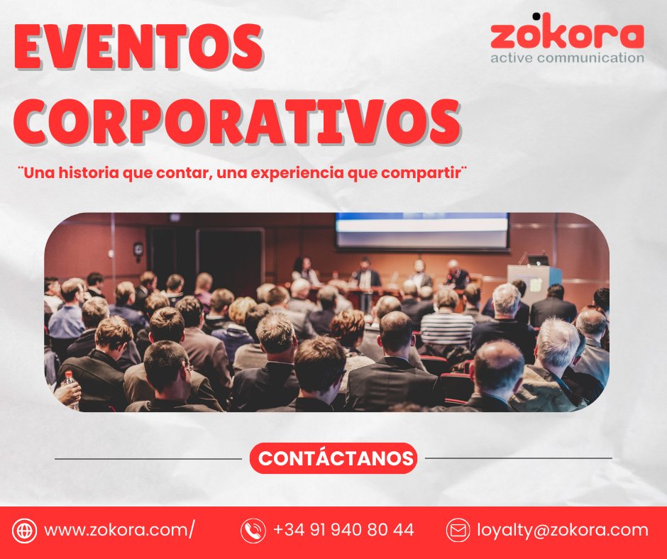 🎙️ Nuestros eventos son cuidadosamente planificados para conectar personas y construir futuros juntos. 

👀 Descubre cómo: zokora.com/eventos-corpor…

#ventasB2B #comercial #B2Bmarketing #incentivos #B2B #fidelizaciónb2b #b2bloyalty #redessocialesb2b #b2bsocialmedia #Zókora