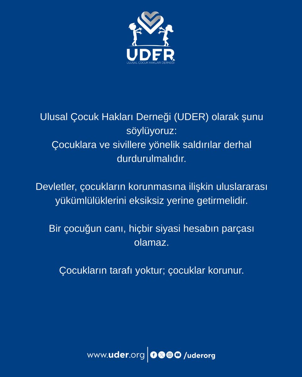 uderorg's tweet photo. Çocuklar Savaşın Tarafı Değildir!
#UDER https://t.co/PJYTinv1RE