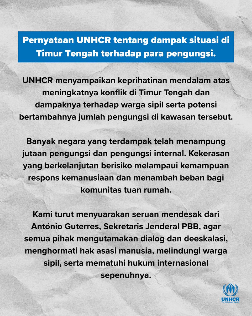 UNHCR Indonesia tweet media