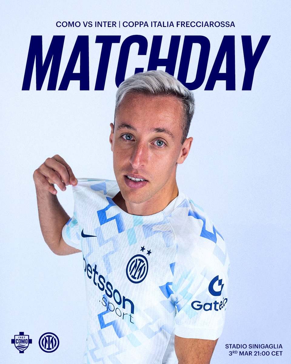 Il tempo della Semifinale di Coppa Italia d'andata è arrivato 😎🖤💙