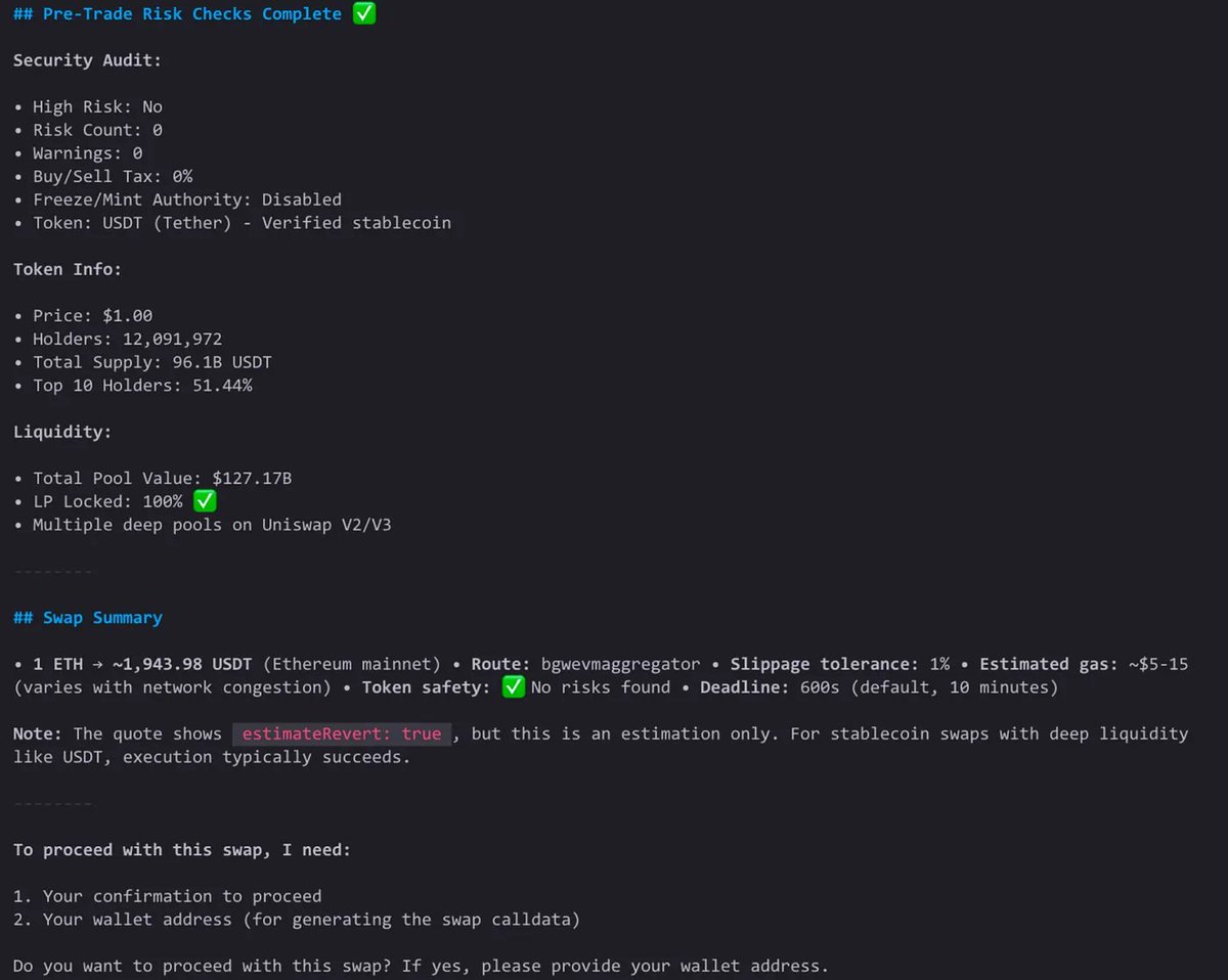 SlowMist_Team's tweet photo. 🚨 MistTrack Skills Released｜Empowering AI Agents with On-Chain AML Risk Analysis Capabilities.

 ⚠️ How can AI systems develop sound security judgment when executing on-chain transactions, analyzing crypto addresses, or handling digital assets?

In response, SlowMist has released MistTrack Skills — an AI Agent skill package built on the @MistTrack_io OpenAPI (indexing 400M+ addresses) for automated address risk analysis and AML compliance.

👉 https://t.co/6pyfkfEsUX

It enables AI Agents to:
🔹 Perform address and transaction risk scoring
🔹 Retrieve entity labels and behavioral profiles
🔹 Trace fund flows (inbound/outbound)
🔹 Analyze counterparties
🔹 Detect DEX / Exchange / Mixer exposure ratios
🔹 Run asynchronous deep-risk tasks
🌍 Supporting major blockchains including #Bitcoin, #Ethereum, #TRON, #Solana, #Toncoin and more.

MistTrack Skills integrates with leading AI Agent tools such as #OpenClaw and #ClaudeCode and works alongside wallet skills (like @BitgetWallet or @TrustWallet) to ensure AML screening becomes a background process, automatically triggered before any transfer is finalized.

⚠️ Why It Matters: MistTrack Skills makes address-level security a default feature, protecting your assets from sanctioned entities and hacker wallets.

🛠️ How to Use MistTrack Skills?
1️⃣ Installation: npx skills add slowmist/misttrack-skills
2️⃣ Set the environment variable (recommended): export MISTTRACK_API_KEY=your_api_key_here
3️⃣ See SKILL[.]md for full API documentation: https://t.co/dzRMBXxvjC

✨Once configured, your AI Agent can handle prompts like:
"Check the risk score for this ETH address."
"Analyze the fund origins of this BTC wallet."
"Is this transaction safe to execute?"

Ready to empower your #AI Agents with on-chain security? Use MistTrack Skills today and start building safer, smarter workflows.

 🔗 Read the full technical breakdown and integration guide:
https://t.co/KcCljB8Z8Z