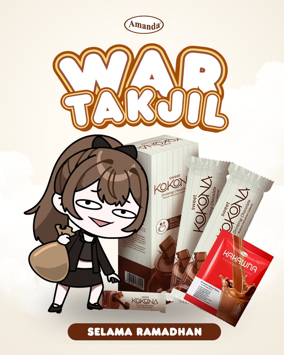 Kokona War Takjil Day-13! 📢

Get Free 1 Box Kokona + 1 Slop Kakawna (Isi 5) Yang bisa kamu Claim di Outlet Terdekatmu! 

Syaratnya?  
1. Reply Tweet Ini dengan ᗪOᗰIՏIᒪImu + hastag #WarTakjilAmanda , Jgn lupa Follow + RT + Likes Postingan enihh 🫵

Akan ada 5 Pemenang Setiap