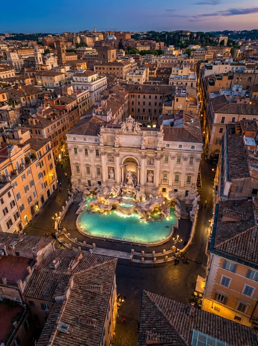PrettyCitiesX's tweet photo. Trevi Fountain, Rome 🇮🇹 https://t.co/f7QrZdNb2F