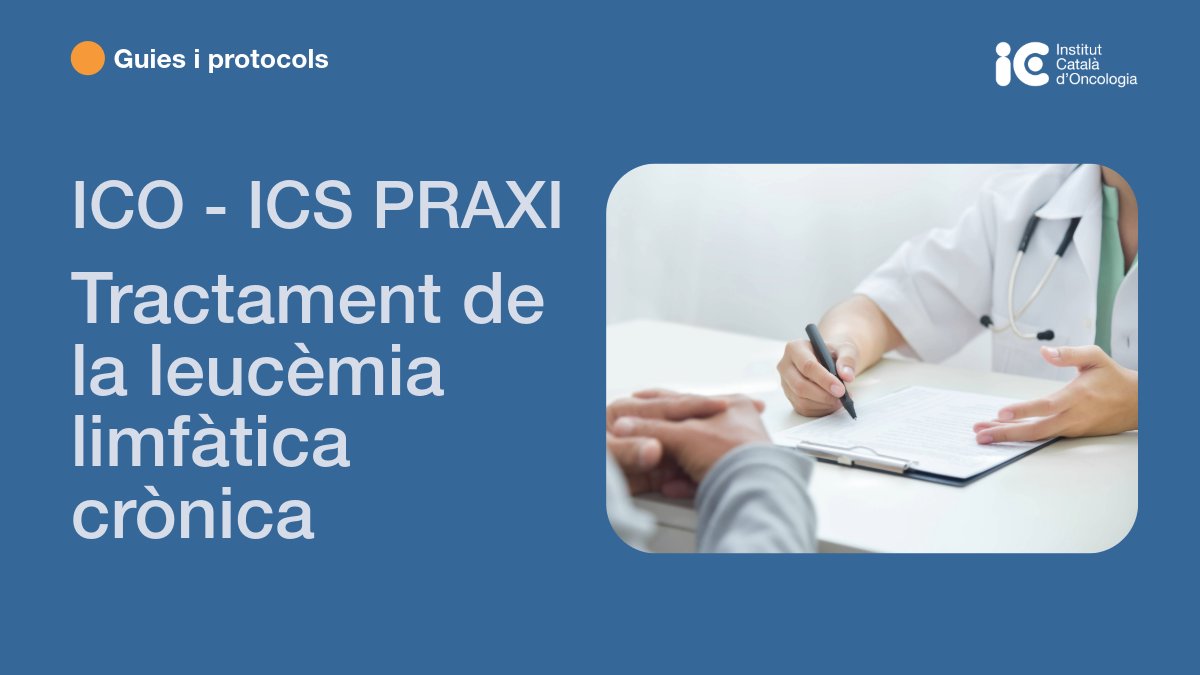 ICO_oncologia's tweet photo. 🆕Actualitzada la #ICO-ICS #Praxi per al tractament de la #leucèmia limfàtica crònica. 
Professionals de l’@ICO_oncologia i @icscat han col·laborat per establir el consens necessari per donar resposta als canvis en els tractament dels tumors hematològics.
https://t.co/4mu3CYSH91 https://t.co/xCQOJQ2RmT