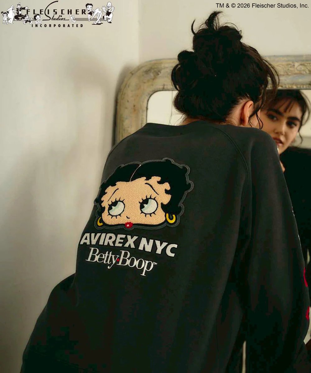 usonlinestore's tweet photo. AVIREX select！

《AVIREX × Betty Boop》CREW NECK SWEAT

price:¥16,500(税込)

https://t.co/yWfos05XeB https://t.co/VIap0ZnA5O