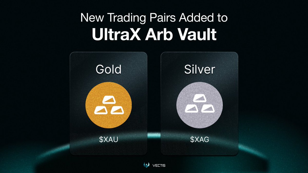 vectis_finance's tweet photo. Vectis UltraX Vault is expanding into #TradFi to unlock additional funding spread alpha.

$XAU (Gold) and $XAG (Silver) are now officially integrated into our trading portfolio. And more trading pairs are being onboarded. 

Ready to unlock global liquidity. @HyperliquidX @Aster_DEX @DriftProtocol @Lighter_xyz