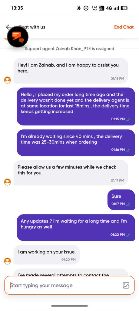 captiotusrex36's tweet photo. Had a very unpleasant experience with @Swiggy today, they show the ETA to be 30mins and after 1hr of placing order still the food isn't delivered and the order gets cancelled and ask me to wait again on the replacement order
The customer service also is very irresponsive. https://t.co/UclUG2PyIq