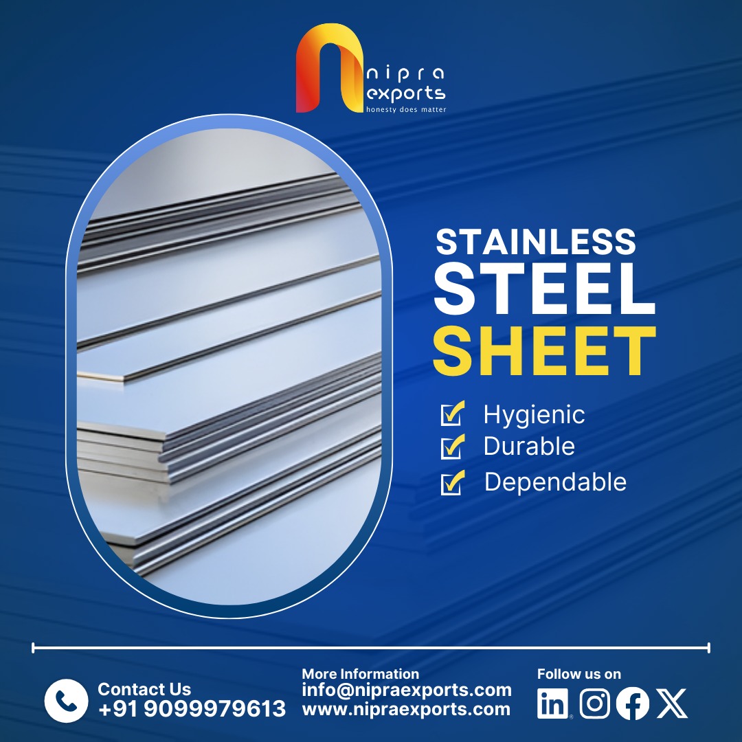 nipraexports's tweet image. Premium Stainless Steel Sheets you can trust.

✔ Hygienic
✔ Durable
✔ Dependable

Exported globally by Nipra Exports 🇮🇳

📞 +91 9099979613
🌐 nipraexports.com

#StainlessSteel #SteelSheets #SteelExport #MetalIndustry #NipraExports