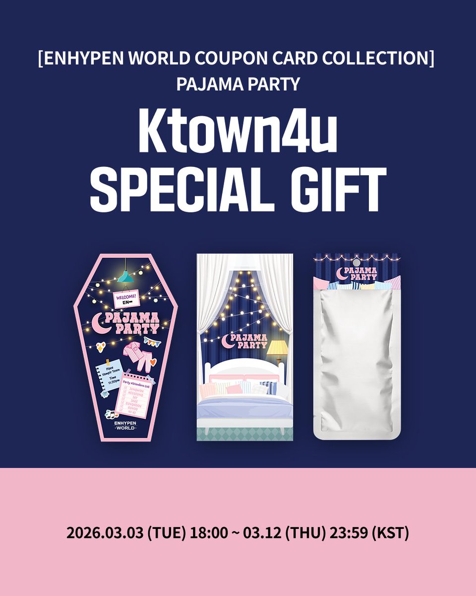 📢【 ENHYPEN 】 [ENHYPEN WORLD COUPON CARD COLLECTION] PAJAMA