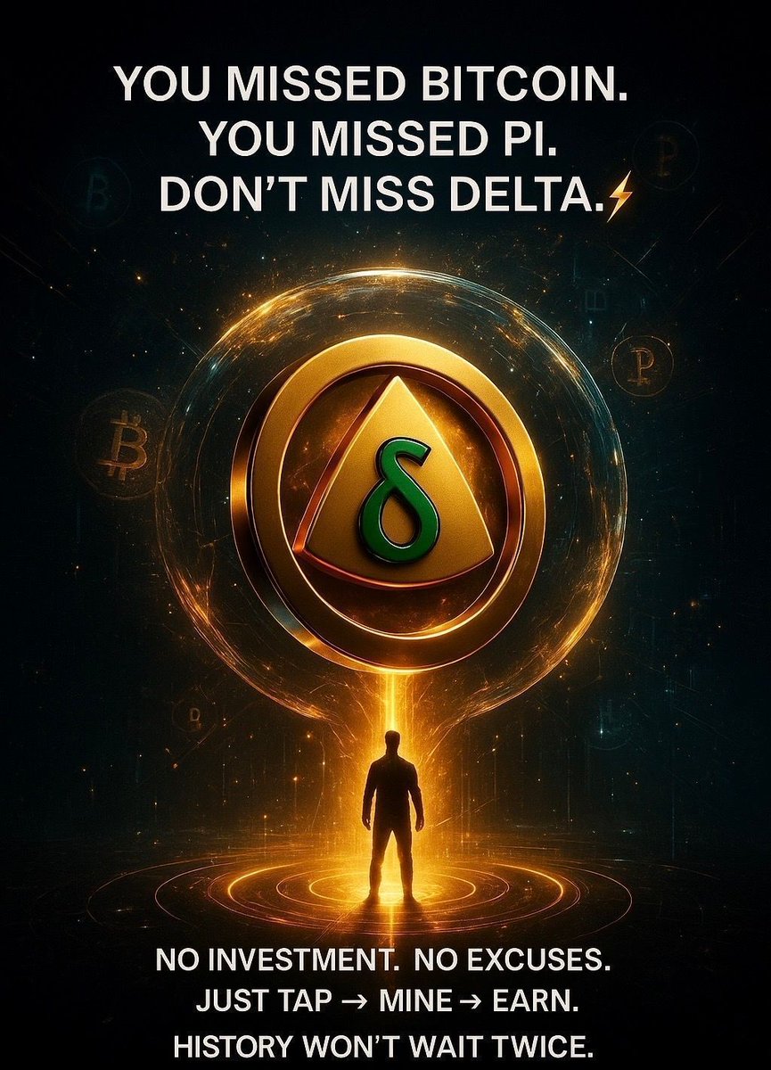 You missed #Bitcoin in 2009.
You watched #PiNetwork grow.

Now a new model is emerging. ⚡️

Meet Delta — a mobile-first digital currency ecosystem built on the Internet Computer.

No expensive hardware.
No private keys.
No seed phrases.
No passwords.

Just Proof-of-People
