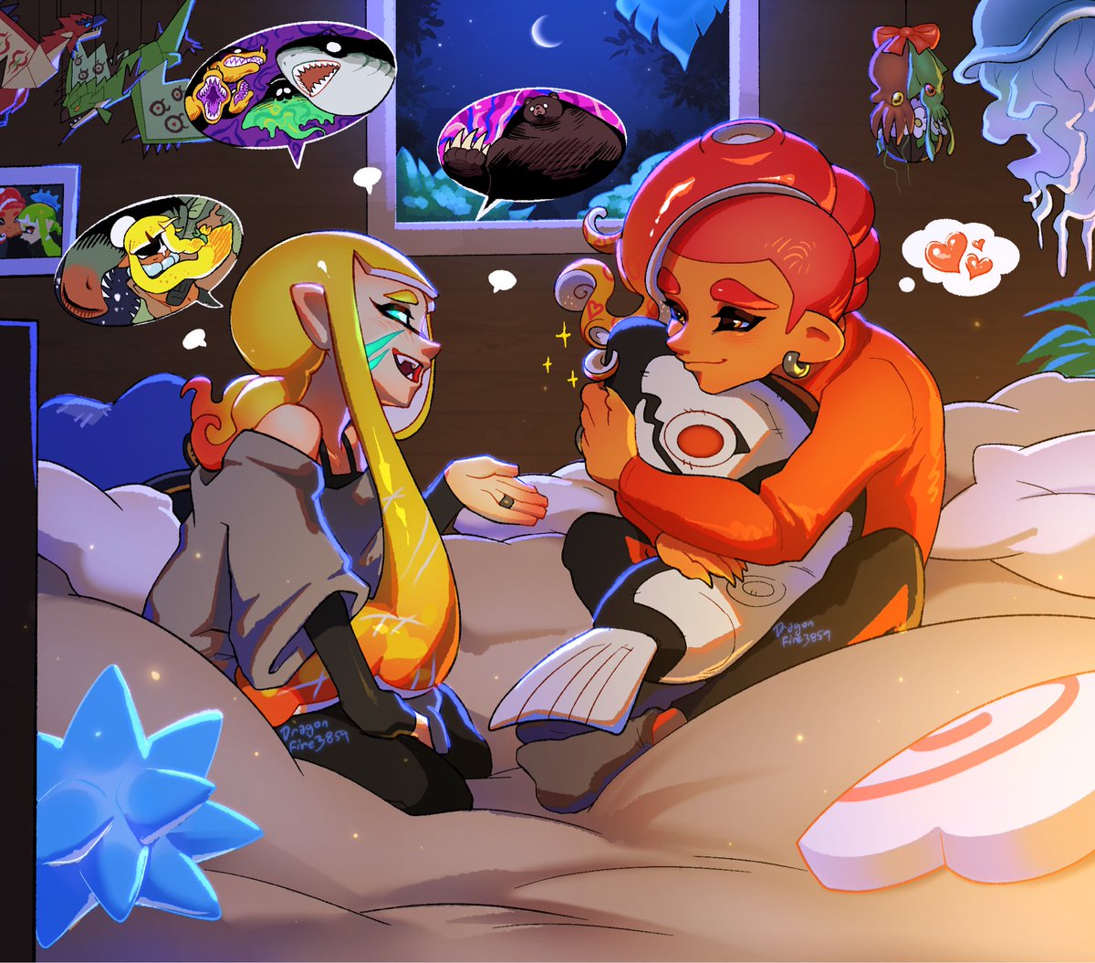 DragonFire3859's tweet photo. tell me all about your day #splatoon #agent3 #agent8 #captain3 #agent24 https://t.co/67xNgvnQNJ