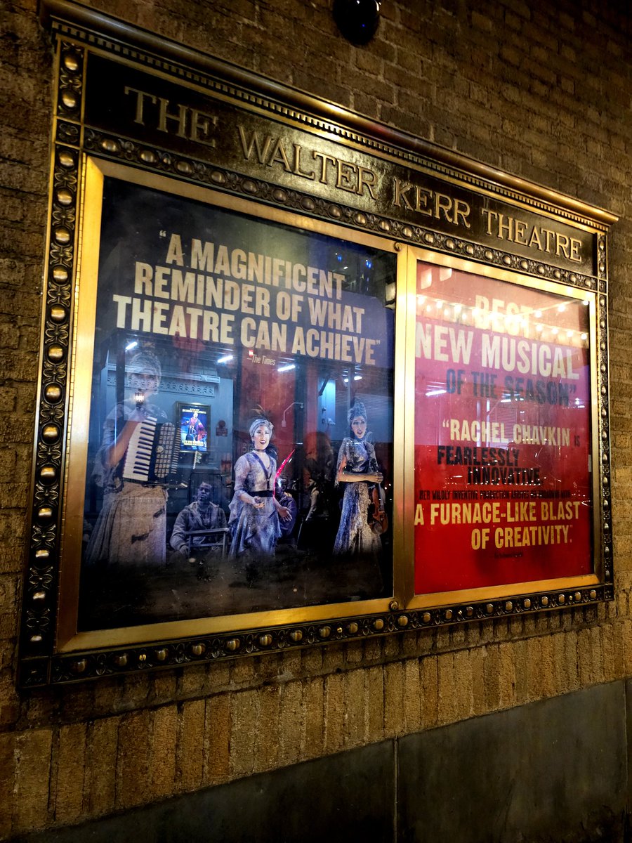 wolfeupdates's tweet photo. Had to see the change for myself. Posters in front of the Walter Kerr have been replaced. The Hadestown cast list on the website has also officially been updated to reflect just the new cast for the show.

Much to all our dismay, Jack Wolfe is truly gone. Good luck to the new cast and wishing them well on their journey to the Underground. 

Cannot wait to see what's in store for our previous cast now! ❤️