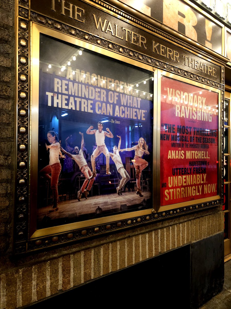 wolfeupdates's tweet photo. Had to see the change for myself. Posters in front of the Walter Kerr have been replaced. The Hadestown cast list on the website has also officially been updated to reflect just the new cast for the show.

Much to all our dismay, Jack Wolfe is truly gone. Good luck to the new cast and wishing them well on their journey to the Underground. 

Cannot wait to see what's in store for our previous cast now! ❤️