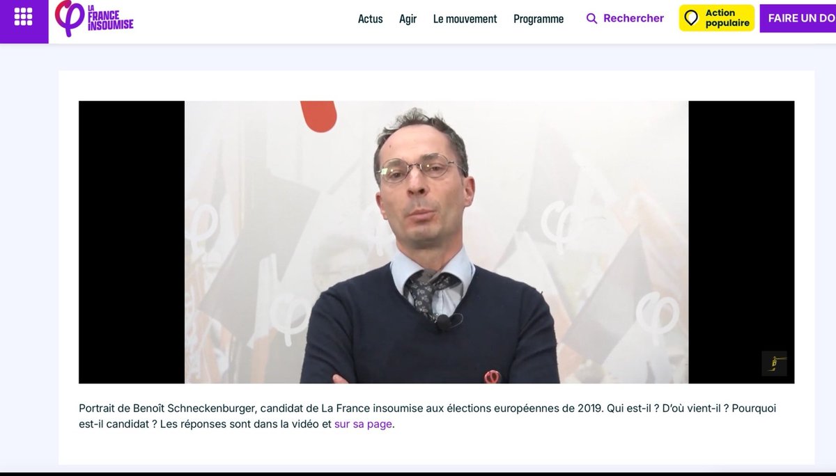 Le Pdt de l’association « La Libre Pensée », à l’origine du retrait judiciaire de la croix sur la commune de Robion, est Benoît Schneckenburger, proche de Jean-Luc Mélenchon : le laïcisme est bien l'arme cachée de la haine politique du christianisme, tout se tient avec LFI !