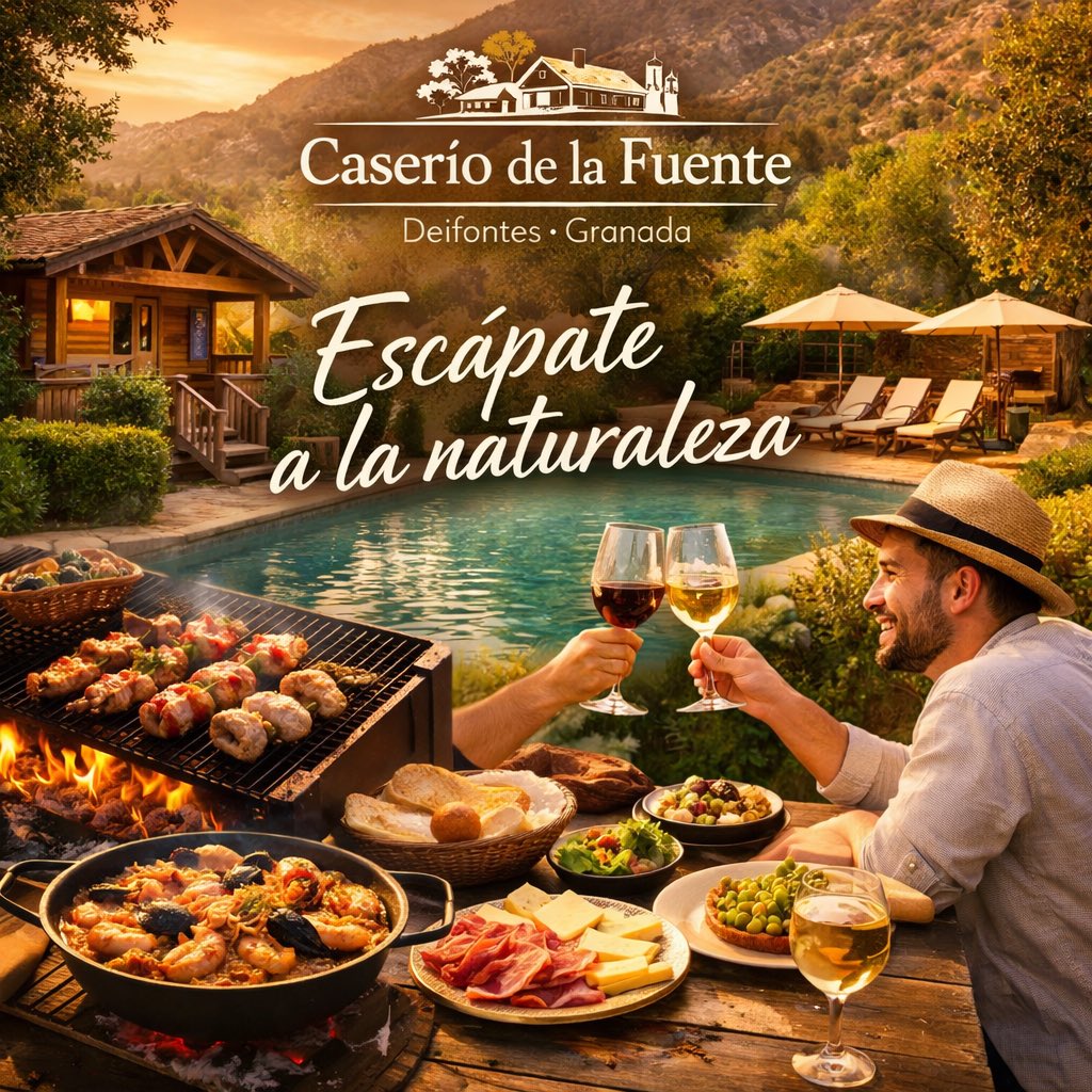 _mauricio_39's tweet photo. 🌿 Alojamiento Rural en Caserío de la Fuente 🏔️🌲🛖🐶

Un complejo rural ubicado en Deifontes (Granada), rodeado de naturaleza, con bungalows de madera, piscina, zonas de barbacoa y vistas a la montaña,

Reserva YA directa sin comisiones 
web https://t.co/Gi0jNi5VpR https://t.co/hxf0f2hUGC
