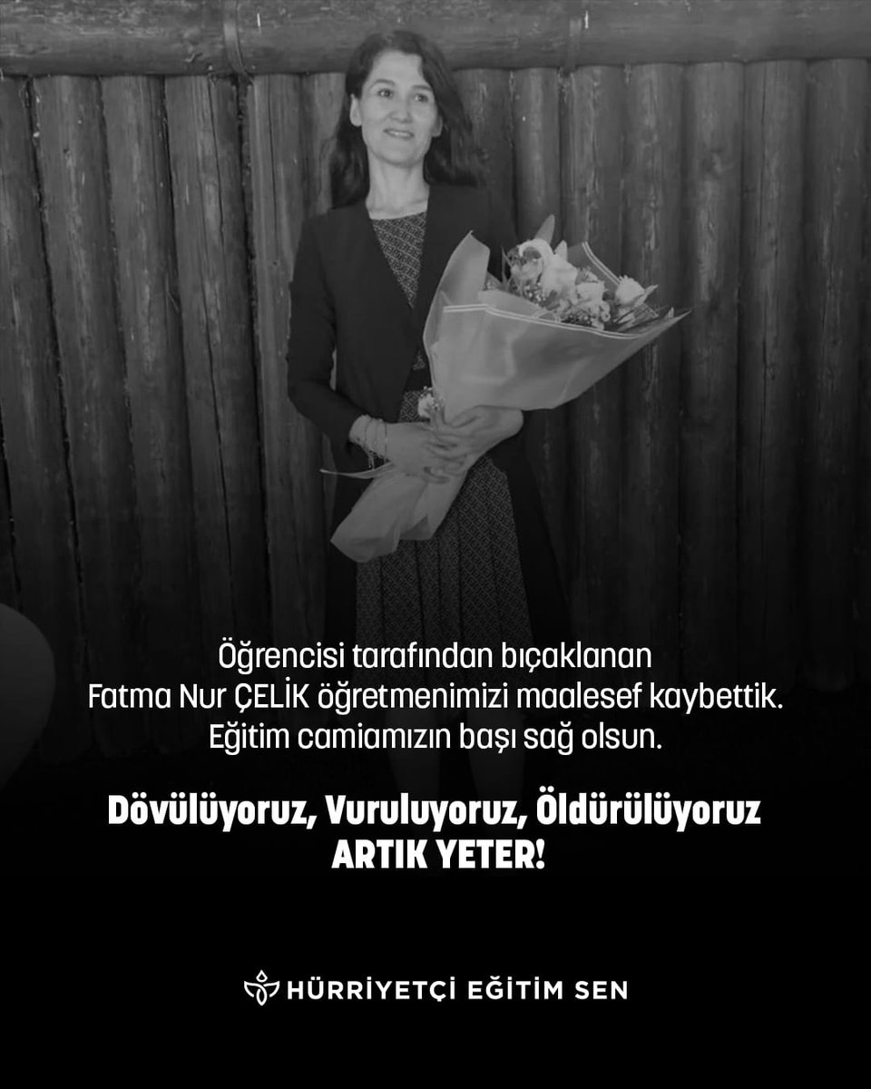 Dövülüyoruz, Vuruluyoruz, Öldürülüyoruz
ARTIK YETER!
<a href="/HurEgitimSen/">Hürriyetçi Eğitim Sen Genel Merkezi</a> 
<a href="/leventkuruoglu/">Levent Kuruoğlu</a>