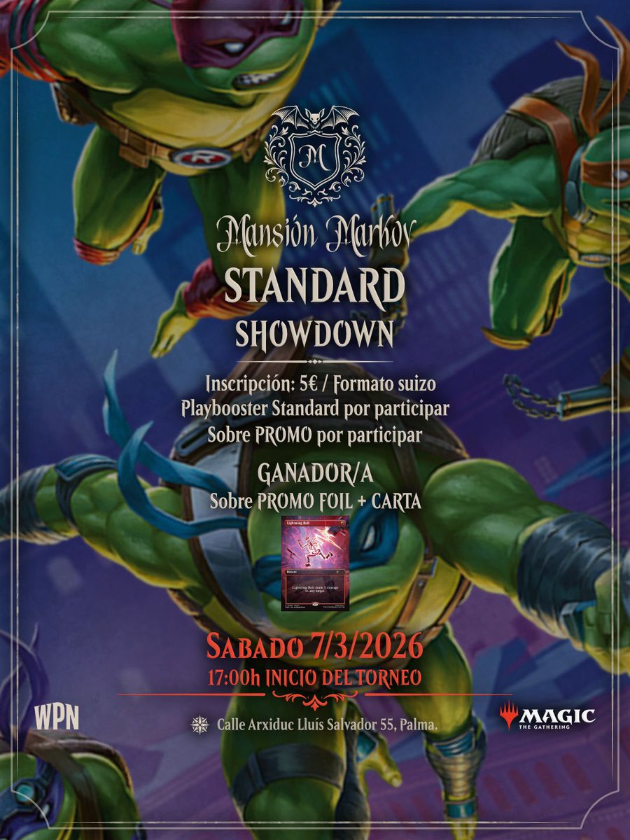 MansionMarkov's tweet photo. Eventos semana 02/03/26 - 08/03/26 @frikiruta #mtg #magicthegathering https://t.co/S9JcFJWoVf