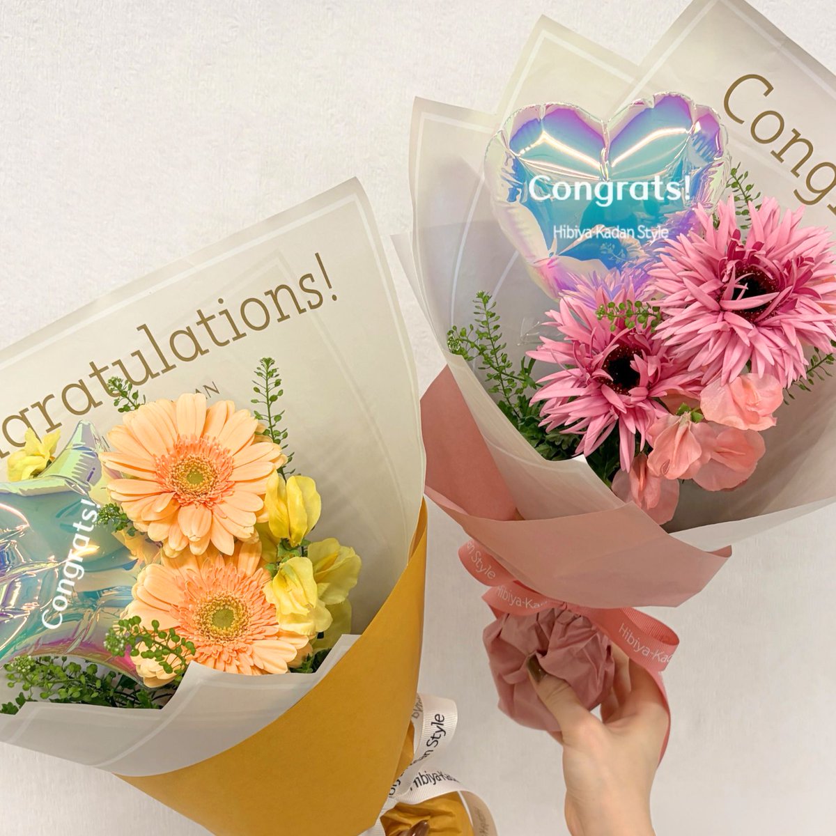 卒業式に💐／ 花言葉でオモイを伝えるブーケ💐 スイートピー🌼門出