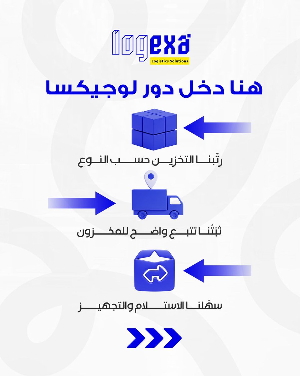 logexa's tweet photo. "لو تتاجر في
مستحضرات التجميل أو العطور
التخزين والتنظيم 
هو اللي يحدد نجاحك في الموسم.

نحن في لوجيكسا
نشتغل معك كشريك تشغيل،
مو بس مساحة تخزين.

#لوجيكسا #تجار_التجميل #تجار_العطور
#رمضان_التجار #موسم_العيد #إدارة_المخزون
#تخزين_ذكي #B2B
" https://t.co/cFoFr54WEn