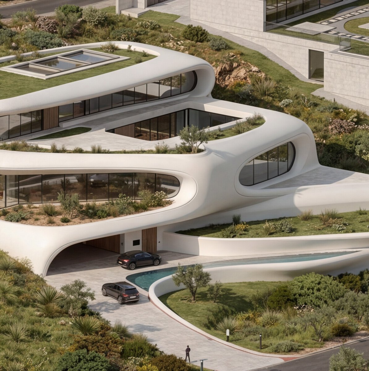 ARK_Architects's tweet photo. Where architecture becomes landscape. Exploring form beyond boundaries. ARK is moving fast. By Manuel Ruiz Moriche https://t.co/uvxNWDkhdD