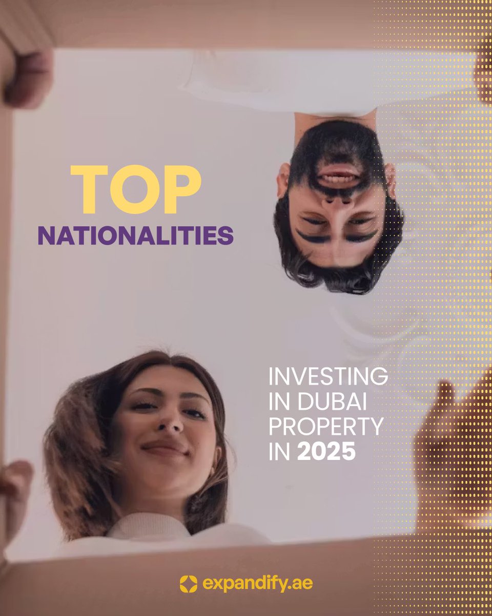 expandify_ae Dubai continues to attract a highly diverse pool of global investors, and in 2025, certain nationalities are leading the charge.

Indian buyers remain dominant, accounting for around 22% of the foreign property investment pie - driven by strong cultural ties,