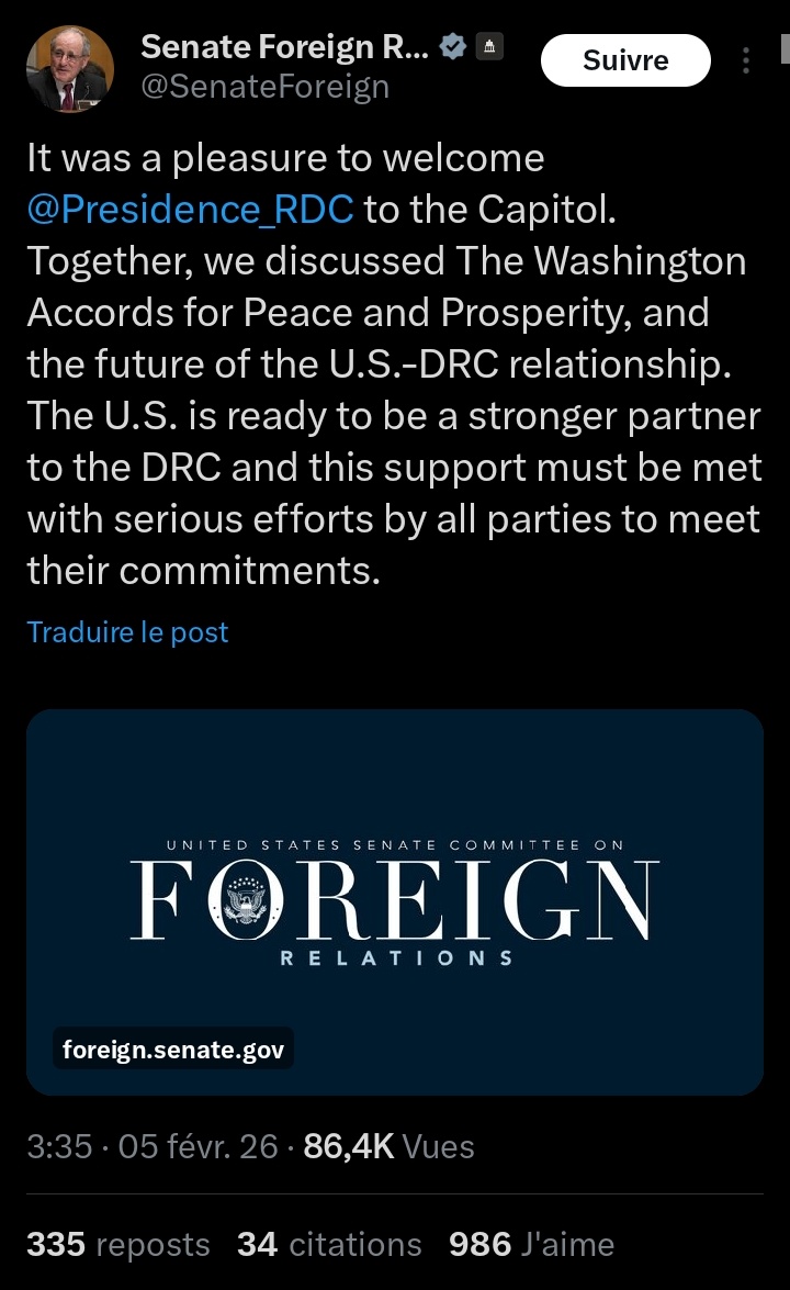 MaishaRdc's tweet photo. #USA_GL:
ASYMMETRIC SANCTIONS AND U.S. DIPLOMACY IN THE GREAT LAKES REGION
Trump’s Battle for the Rubaya Mine
By Eliezaire Ushindi
In February 2026, the United States Senate called on all parties involved in the crisis in eastern Democratic Republic of the Congo (DRC) to take good-faith steps toward de-escalation. It condemned Rwanda’s support for the March 23 Movement (M23), while also explicitly urging the Congolese government to cease all support for the Democratic Forces for the Liberation of Rwanda (FDLR) and the extremist militias commonly known as the Wazalendo.
However, on March 2, 2026, the United States Department of the Treasury announced what have been described as “selective” sanctions targeting only one party to the conflict.
This decision comes at a time when, along the front lines in eastern DRC, notably in Walikale, Kalehe, Uvira, Masisi, Rutshuru, and Nyiragongo, the FDLR and various Wazalendo militias continue to receive weapons and logistical support from Congolese government forces, reportedly backed by Burundian armed elements and foreign mercenaries.
Among these actors is William Yakutumba, leader of the CNPSC militia, already sanctioned by the United States, the European Union, and the United Nations for serious human rights violations and alleged involvement in illicit mineral exploitation. His recent appearance at Point Zero in South Kivu alongside special units of the FARDC raises serious questions about the consistency and credibility of the sanctions framework being applied.
In this context, the administration of Donald Trump, engaged in a broader strategy to secure access to strategic minerals, particularly the Rubaya mine in North Kivu, appears to have adopted a selective approach to managing the crisis.
The so-called “Washington Agreements,” presented as a framework for conflict resolution, impose obligations on all parties. Yet invoking these agreements while simultaneously applying unilateral sanctions risks being perceived not as an impartial enforcement mechanism, but rather as a geopolitical pressure tool.
Unilateral decisions, or those perceived as favoring Kinshasa, may ultimately produce the opposite of their intended effect. They could be interpreted as implicitly tolerating continued collaboration between the Congolese government and armed groups such as the FDLR and extremist Wazalendo militias, many of whom are already under U.S., EU, and UN sanctions for grave human rights abuses.
In other words, selective U.S. sanctions may be understood as sending the message that Kinshasa retains the right to collaborate with and arm the FDLR and extremist Wazalendo militias, while Rwanda is denied the ability to cite such collaboration as a legitimate security threat.
Thus, the perception of asymmetry in the enforcement of sanctions risks undermining the credibility of the diplomatic framework in place and jeopardizing efforts toward sustainable de-escalation in the Great Lakes region.
Eliezaire Ushindi
@_AfricanUnion @AUC_MoussaFaki @EU_Commission @EUatUN @GeneralNeva @hadjalahbib @AsstSecStateAF @JuttaUrpilainen @FEGnassingbe
@un_council @SenateForeign
@MofaQatar_FR @CanadaUN
@UKUN_NewYork @CanadaUE @SenateForeign @MichaelKanuSL @JBorgstam @SecScottBessent
@FranceONU @JuttaUrpilainen @HuangXia16 @SophieUKRPG @eucopresident @JosepBorrellF @StateDeptSpox @EP_President @prevotmaxime @USAmbUN @RepStephMurphy @WilliamsRuto @4thPresidentKE @jlprdeangola @RepStefanik @OfficialMasisi @US_SrAdvisorAF @EmmanuelMacron @secgen @UEenRDC @volker_turk @HuangXia16 @antonioguterres