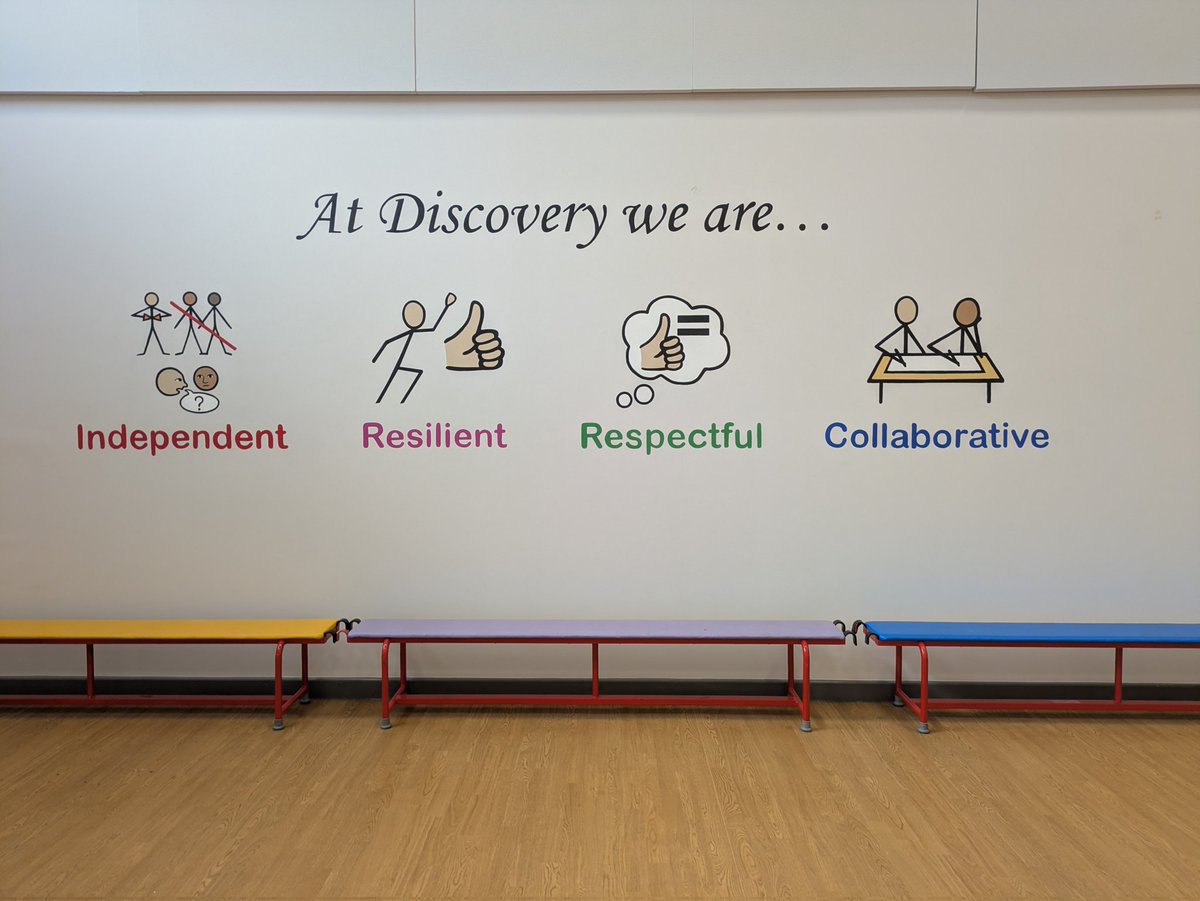 CustomMuralsUK's tweet photo. Values painted in the halls at Discovery Special Academy 💙 https://t.co/O9zs3kq9gn