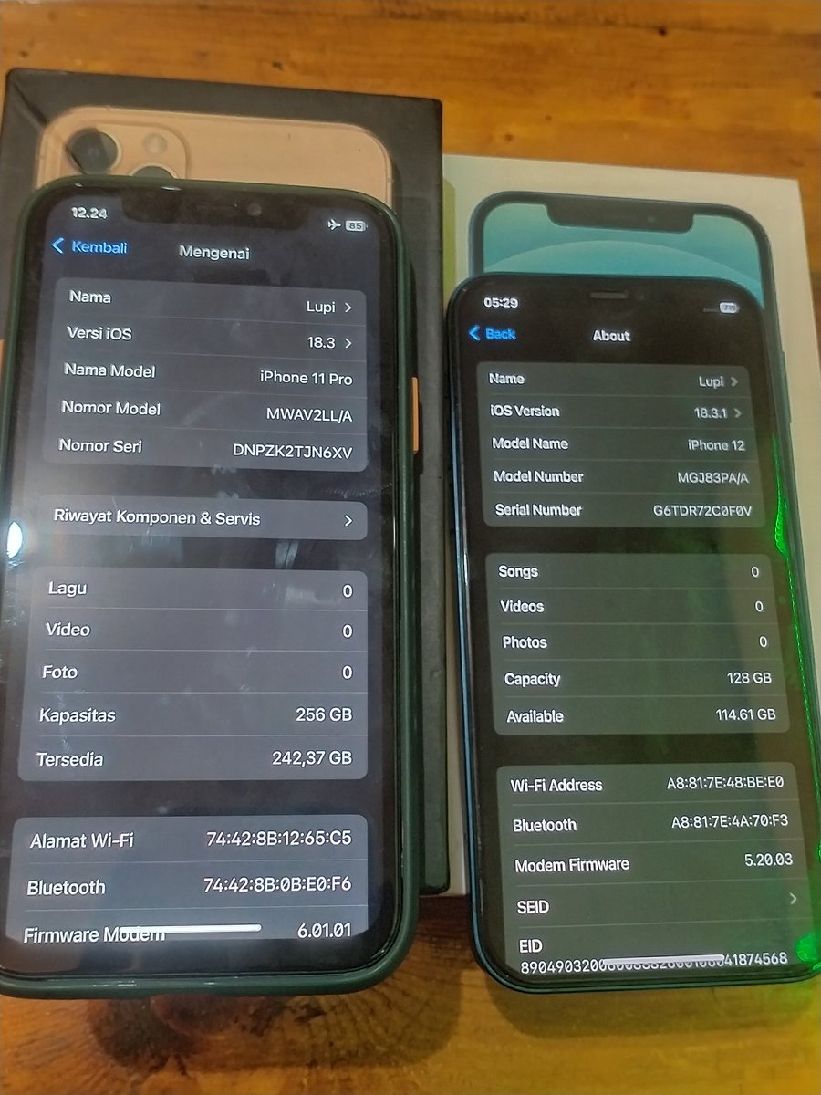 Hansenekaptr's tweet photo. Jual iphone 11 pro 256GB inter fullset 4jt
iphone 12 128GB ibox fullset 5,5jt
minat dm aja atau wa 083869892753
area jabodetabek, jauh JNE/JNT

#iphone #zonauang #zonajajan #iran https://t.co/JEIlVWTAq7
