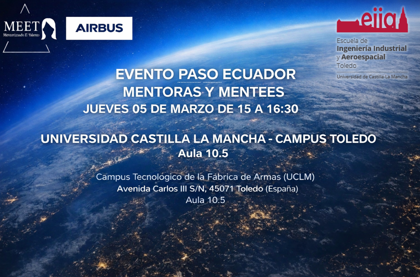 ✈️ Este jueves acogeremos el evento “Paso de Ecuador” del programa MEET (MEntorizando El Talento), iniciativa de mentorización impulsada por <a href="/Airbus/">Airbus</a> 

Un espacio que conecta mentoras de Airbus Women Network con nuestras estudiantes, fomentando liderazgo y proyección profesional.