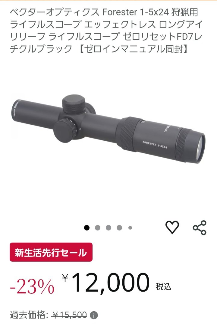 新生活でスナイパースコープ
使う場面どこにあんねん
グリーンベレーか何かかな？