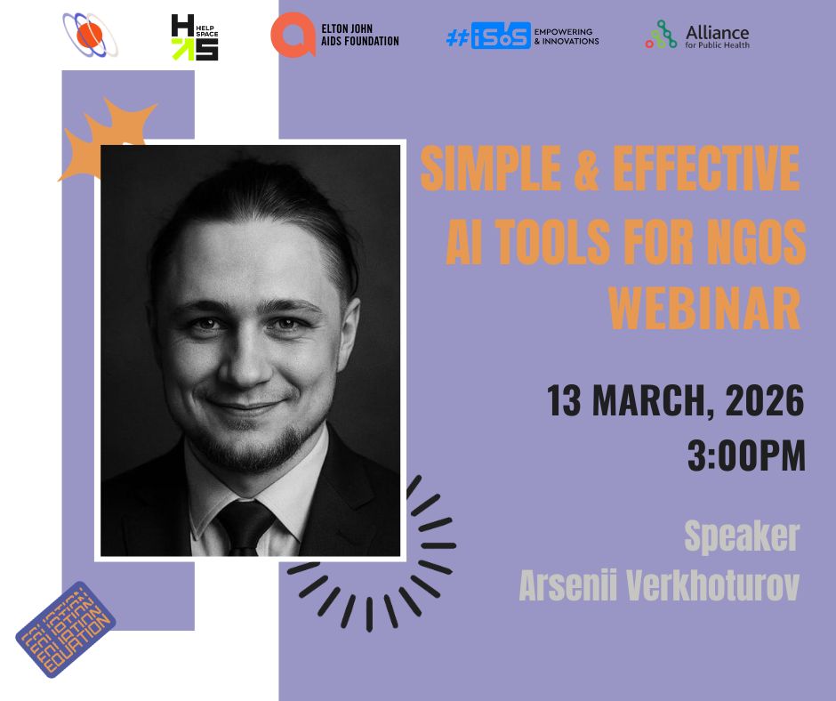SEHub_'s tweet photo. AI Tools for NGOs
Start using AI tomorrow.
🗓 March 13, 2026
🕒 3:00 PM (Kyiv time)
💻 Online
Register by March 10
👉 https://t.co/0btfzeC1kk
Organized by Social Equation Hub
Within the Help Space initiative, supported by EJAF &amp; Alliance for Public Health. https://t.co/Isv8xs1rnj