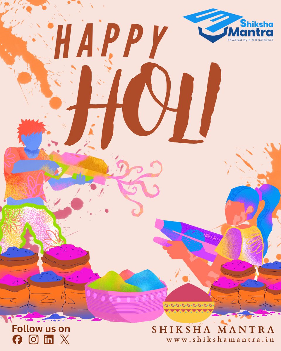 shikshamantra_'s tweet image. On this joyous festival of Holi, we extend our heartfelt greetings. May it be filled with happiness, unity, and growth.
  #Holi2026  #InspiredByColor  #ColorOfSuccess  #FestivalOfColors  #HoliWishes
