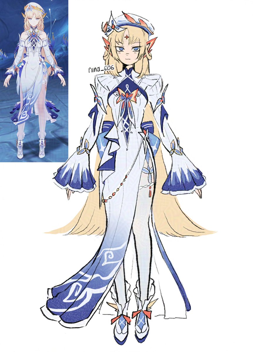 Redesign, because Hoyo are too afraid of covered shoulders and legs
#GenshinImpact #原神 #nicole