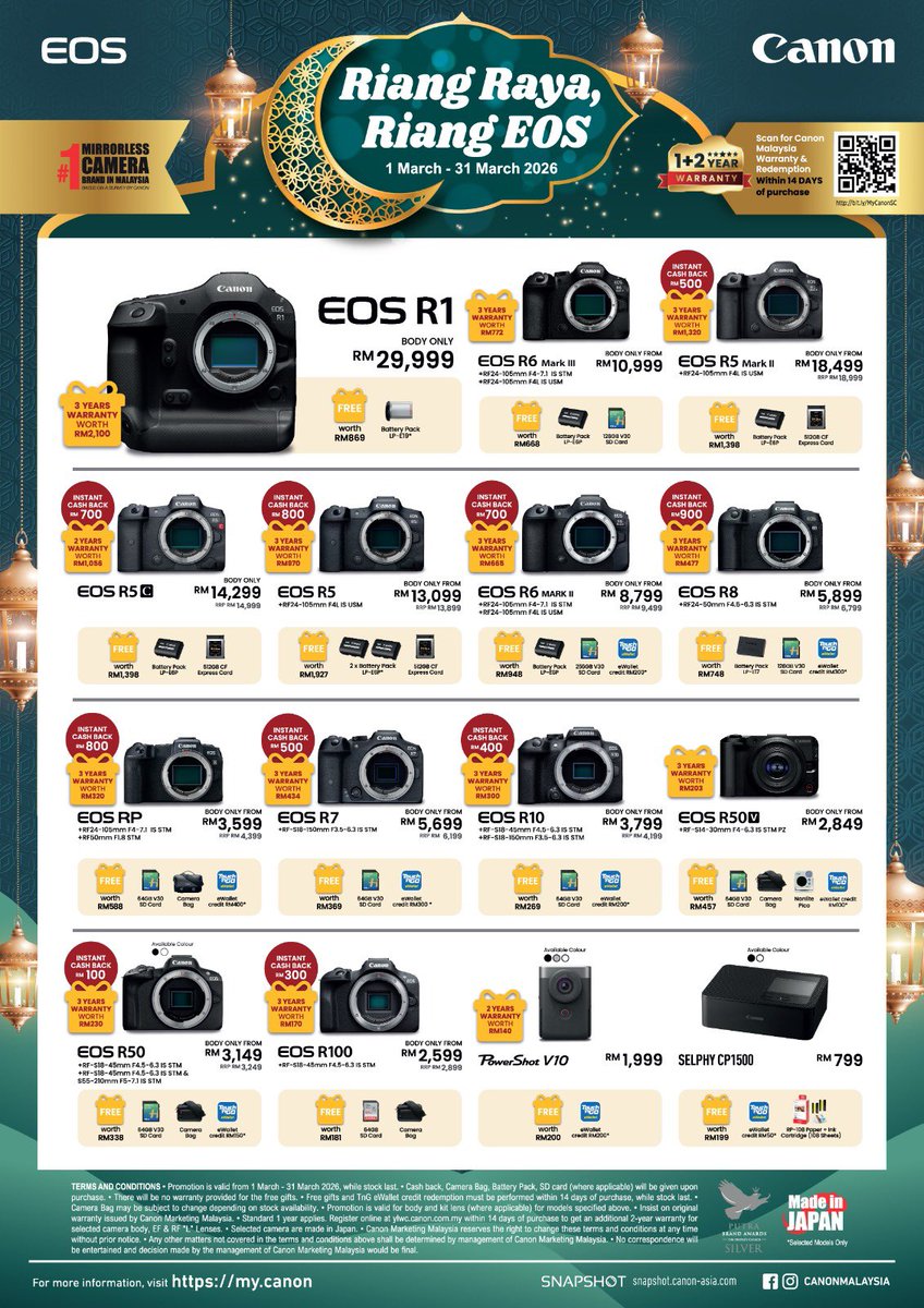 DansonNg95's tweet image. Canon promo live now 📸✨
Photo sharp ✔ Video smooth ✔ Easy to use ✔
Limited stock, don’t wait! DM for info 📩
#CanonMY #CameraDeal #ContentCreatorMY