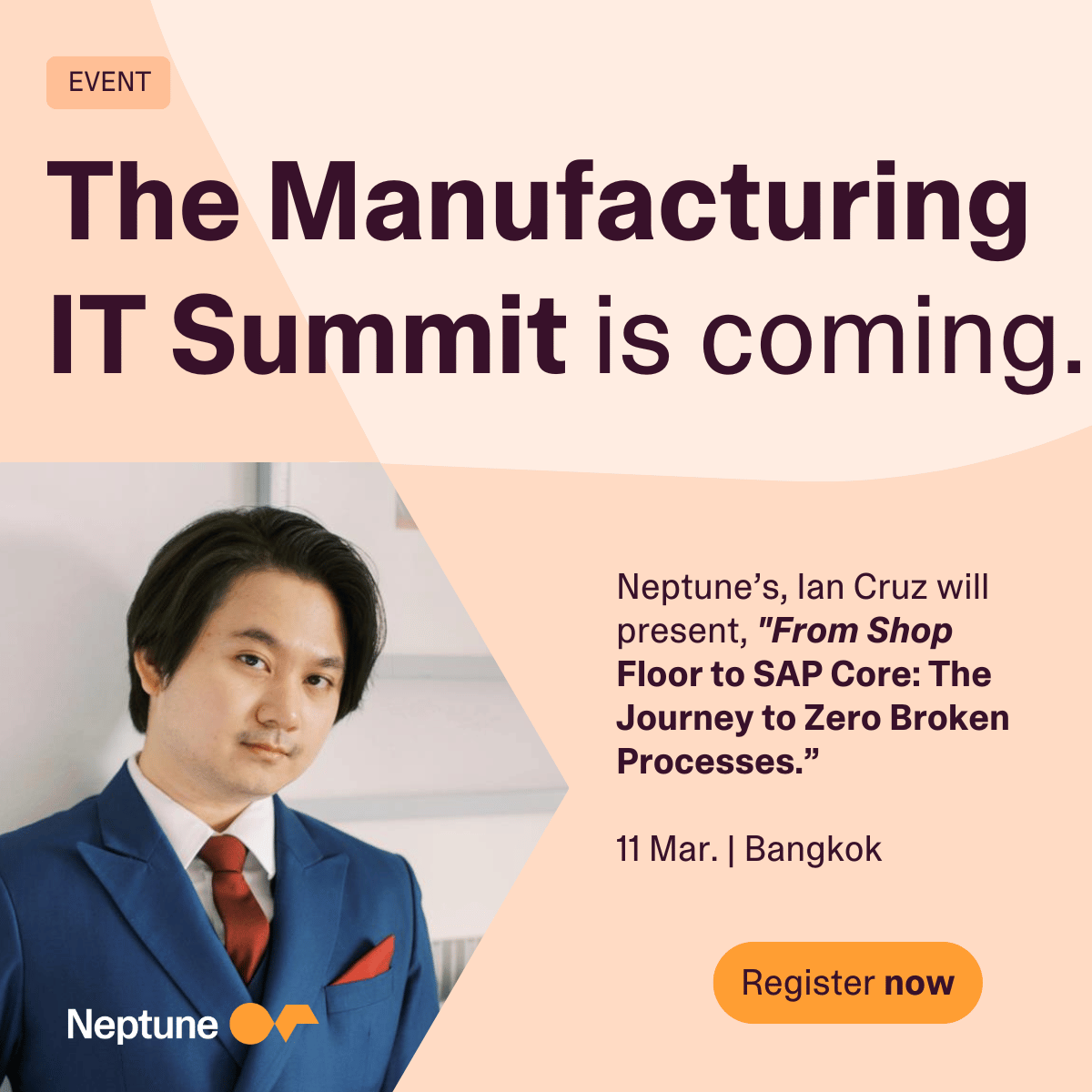stefancaptijn's tweet photo. We’re live on stage in Bangkok at the Manufacturing IT Summit

A closer look at fixing disconnected workflows, paper-based processes, and siloed manufacturing systems inside SAP landscapes.

#Manufacturing #SAPManufacturing
#Industry40https://manufacturingitsummit.com/thailand/ https://t.co/BPLNo81Q5D