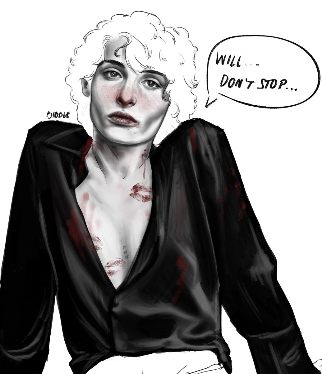 bibbledoestaxf's tweet photo. will byers is an hungry vampire but mike loves it ๐ (wip) #nyler https://t.co/aUwdd6UNvt