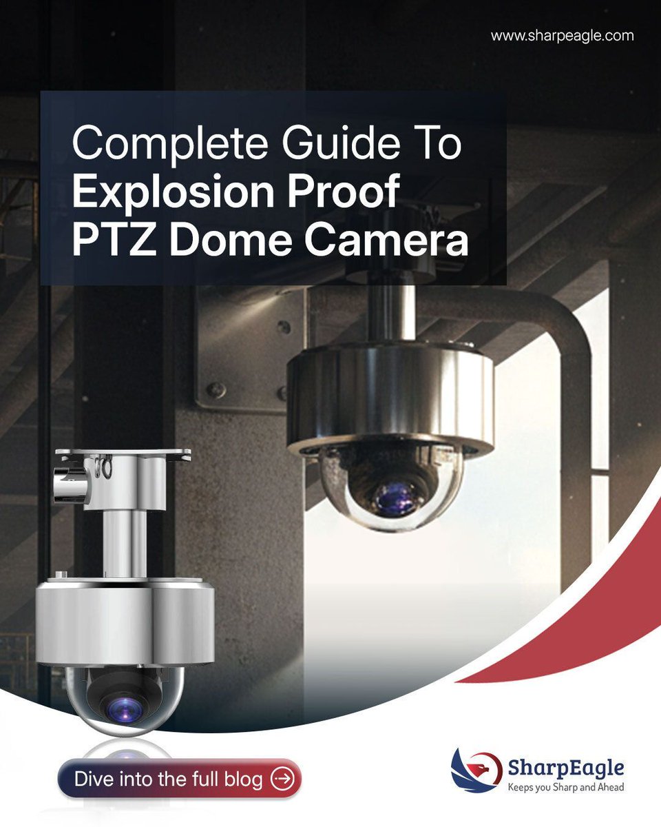 sharpeagletv's tweet image. Explosion-Proof PTZ Dome Cameras are designed to deliver powerful surveillance performance in high-risk environments like oil &amp;amp; gas, chemical plants, and industrial facilities.

🔗 Read the complete guide:
sharpeagle.com/blog/explosion…

#SharpEagle #ExplosionProof #ATEX #OilAndGas