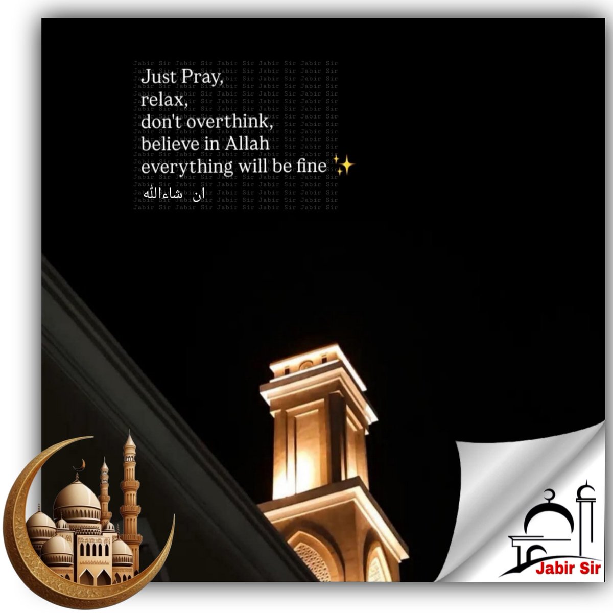 Believe in Allah, everything will be fine. In sha Allah. 
#lifelessons 
#jabirsir 
#islamquote