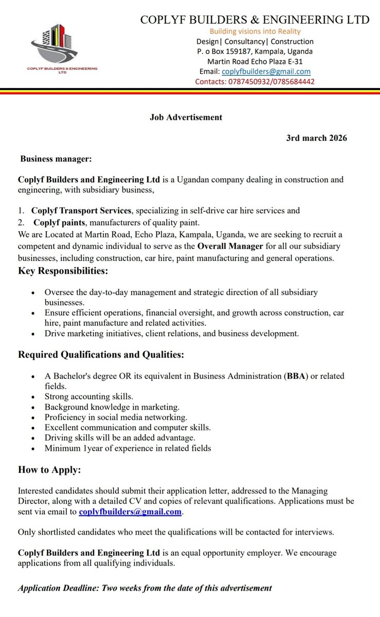 COPLYF BUILDERS & ENGINEERING LTD tweet media