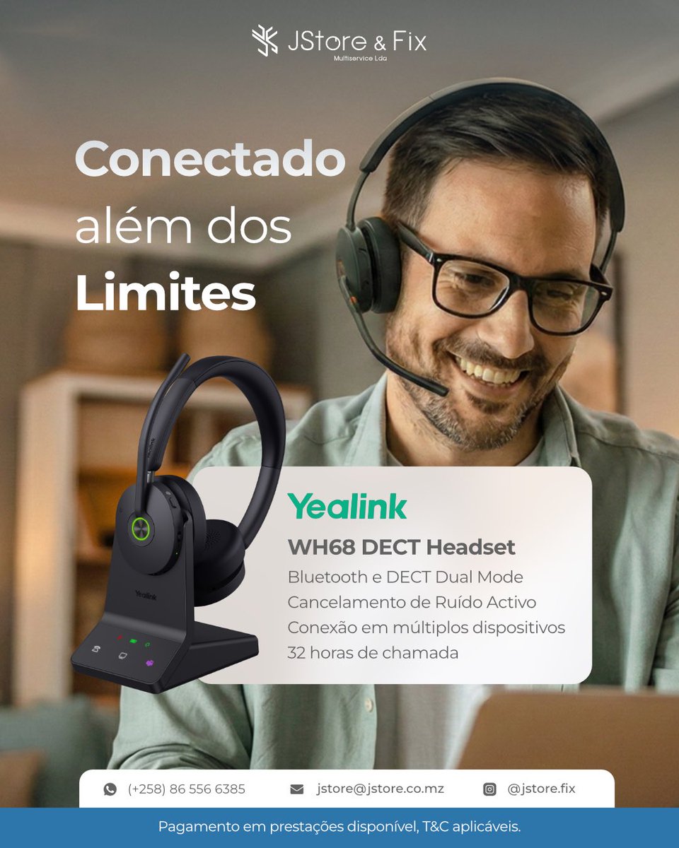 jstore_fix's tweet photo. A partir de 18 379,20 MT

Desde reuniões matinais a chamadas fora do horário de expediente, a inovadora tecnologia sem fios híbrida de modo duplo DECT e Bluetooth da Yealink oferece a liberdade de trabalhar à sua maneira. 

Entre em contacto para agendar a sua consultoria. https://t.co/Y2wwXp60GI