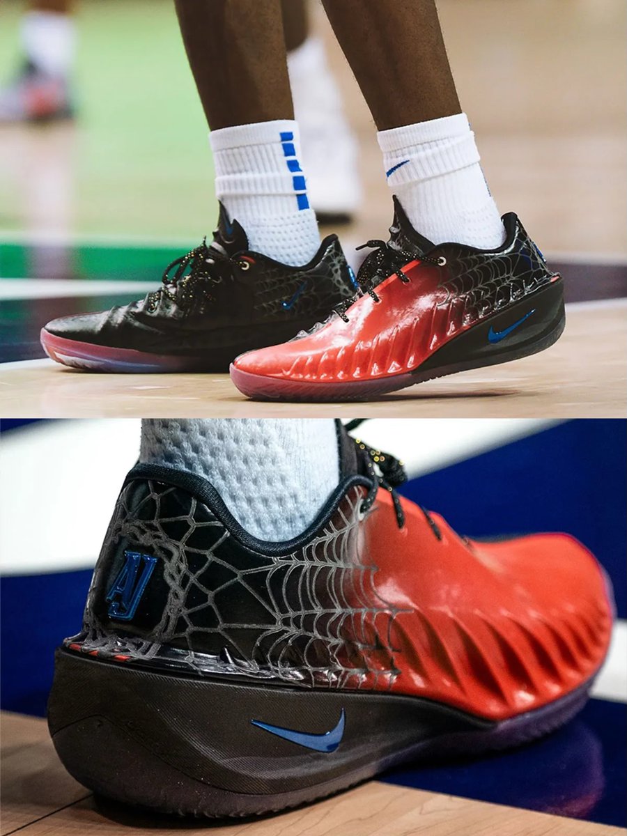 Novelship's tweet photo. AJ Dybantsa’s “Spider-Man” Nike GT Cut 4 PE 🕷️🔥
Absolutely insane — gotta see this up close!

#nike #spiderman #ajdybansta #fyp #basketball #nike #sneakers #fyp #sneakerheads #SneakerWatch #fyp #shoes #sneaker #sneakerhead https://t.co/K0EaippESC