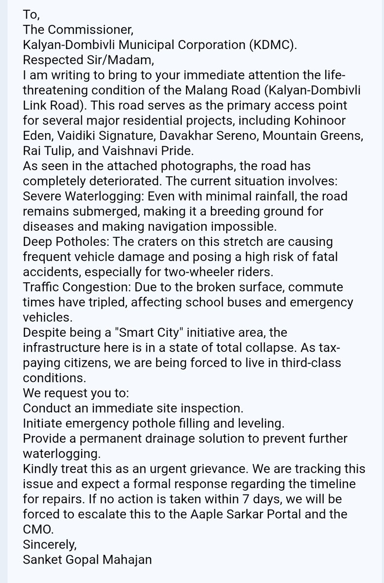 SankuSanket's tweet photo. @CMOMaharashtra @KDMCOfficial @DrSEShinde @mieknathshinde @_KALYANDOMBIVLI @mckdmc @kalyan_dombivli @KalyanForum @kalyancity @KalyanDombival2 @abpmajhatv @_KALYANDOMBIVLI @DombivaliNews @zee24taasnews @TV9Marathi https://t.co/lcn7HAvs3Z