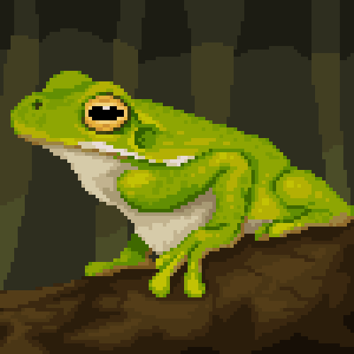 Gradient_1's tweet photo. American green tree frog

#pixelart https://t.co/nCDoUcB0Iz